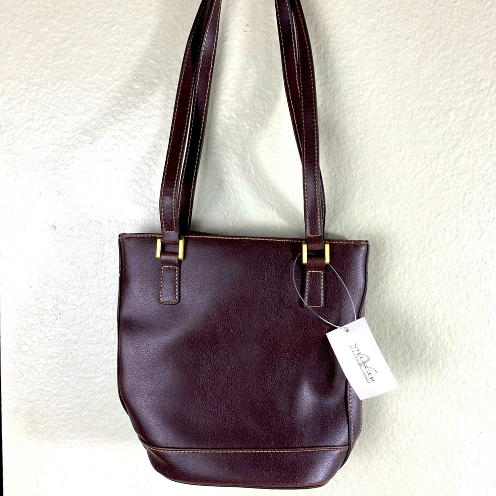 Bucket Bag Mini Villager Liz Claiborne Brown Faux Leather New With Tags